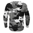 thumbnail image 3 of Dagegui Men's Camo Henley Shirts Long Sleeve Crewneck Button Pullover Shirt Big and Tall Slim Fit Athletic T-Shirts Outdoor Camouflage Hiking Tees Dark Gray L, 3 of 4