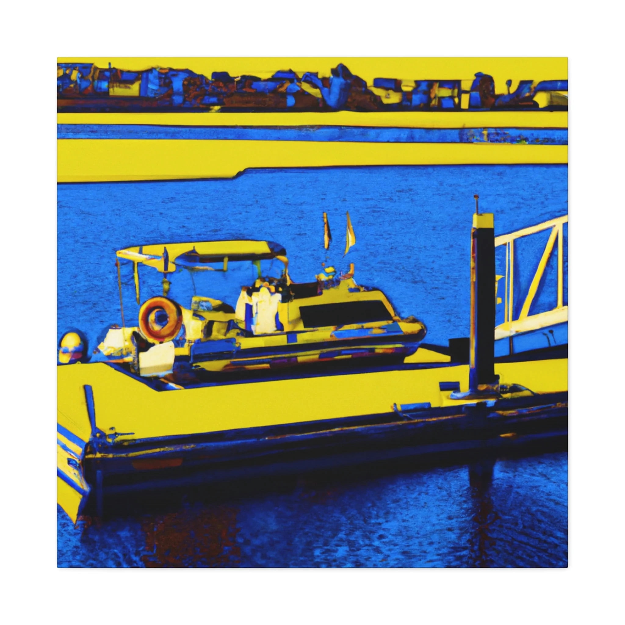 Pontoon Ing Pontooning on the Sea - Canvas - Walmart.com