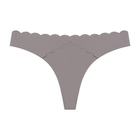 Yuzhih Women s Seamless Thong Low Rise Underwear No Show Panty Wave Side Stretchy and Comfortable Panties