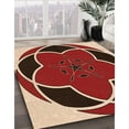 thumbnail image 3 of Ahgly Company Machine Washable Indoor Round Transitional Light Copper Gold Area Rugs, 4' Round, 3 of 7