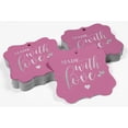 thumbnail image 4 of Inkdotpot Hang Tags Made With Love Wedding Favor Bracket Shape Gift Tags Real Silver Foil Bonbonniere Tag Pack Of 100, 4 of 7