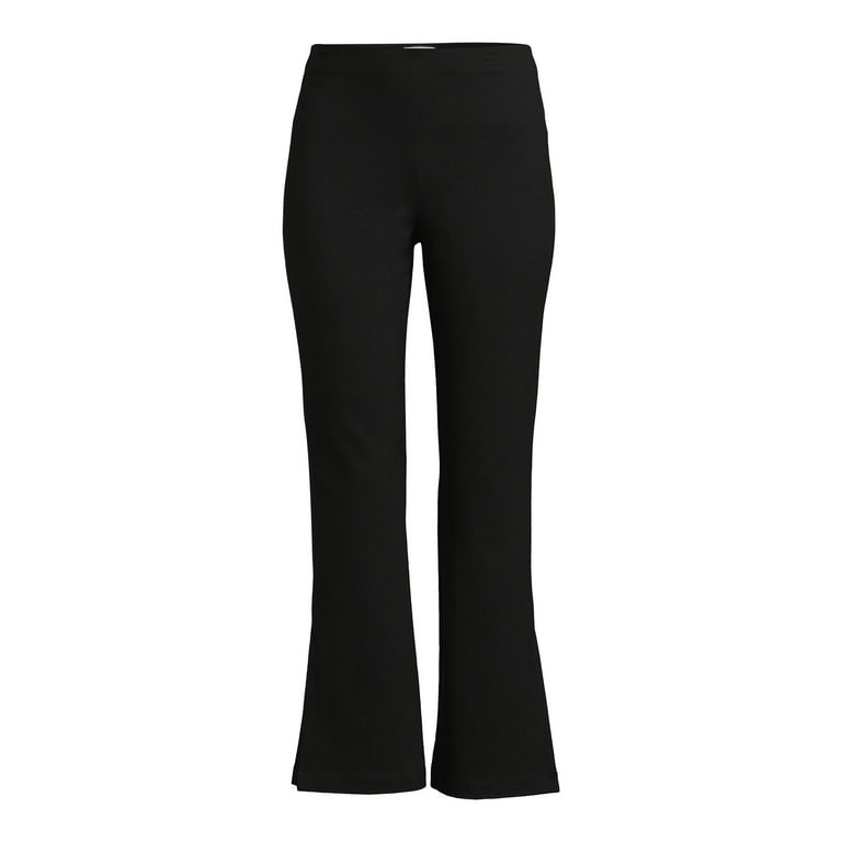 Time and Tru Women's Pull On Pants (Black, Large) at