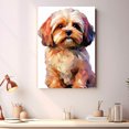 thumbnail image 2 of Lhasa Apso Dog Art Canvas, Pet Wall, Polygon Art Print on Canvas Canvas, large wall art, bathroom wall art, Ready to Hang,Living Room,Bedroom ＆ Office, 2 of 4