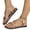 Khaki, variant on EKVAHL Sandals For Women Elastic Ankle Strap Flats Dressy Open Toe Sparkly Sandals Summer Beach Slides Shoses