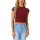 thumbnail image 1 of INSPIRAR CHIC Camisetas Básicas de Cuello Redondo para Mujeres con Mangas Cortas Sólidas Rojas XL, 1 of 6