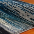 thumbnail image 5 of LaDole Rugs  Copper Abstract European Area Rug in Black Grey Blue Black Grey Blue - 2'7" x 4'11"(80cm x 150cm), 5 of 5