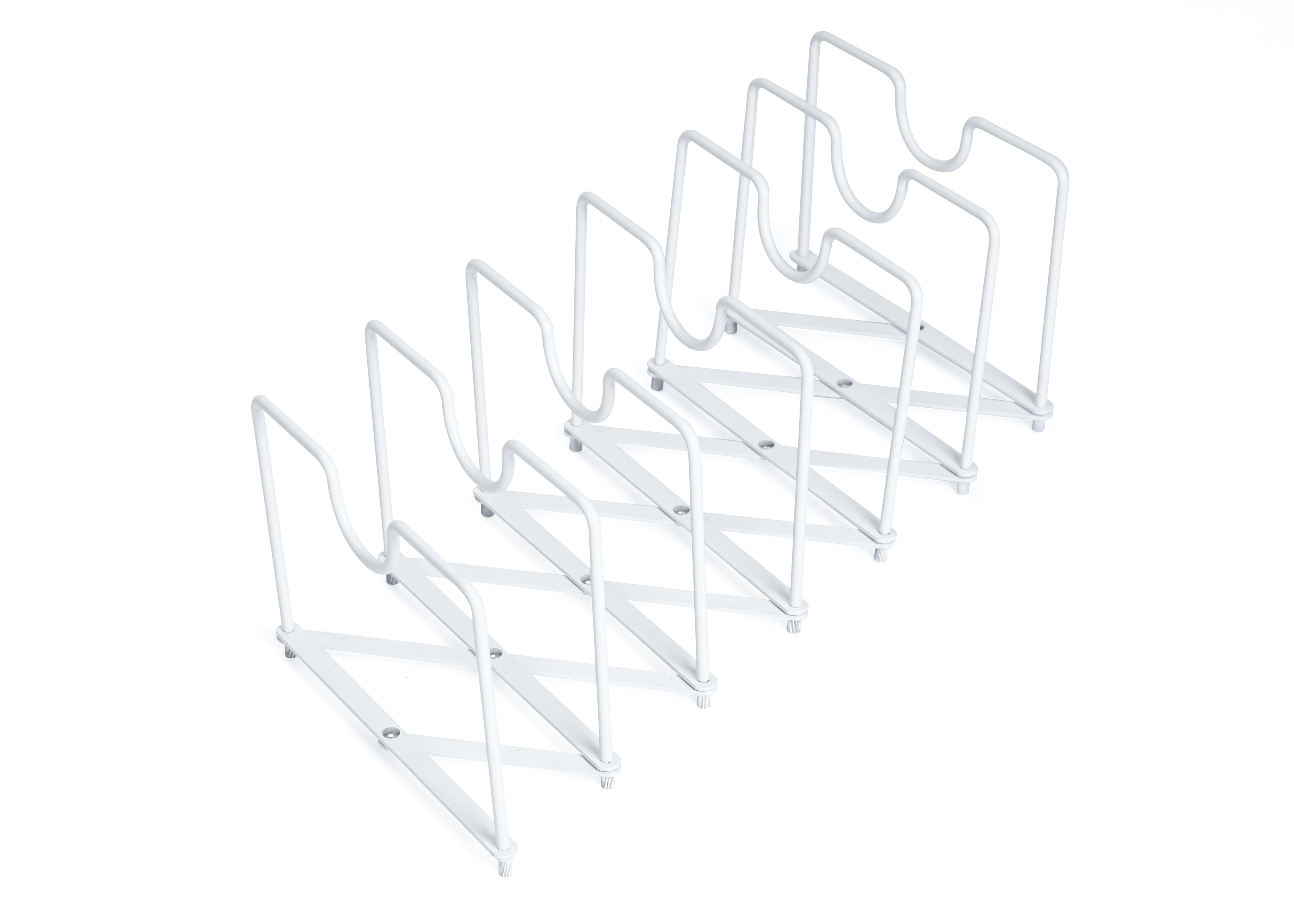 Mainstays Expandable Pan & Lid Organizer, White