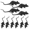 thumbnail image 1 of 10pcs Halloween Horror Simulation Mouse Tricky Props Rat Scary Decoration Party Supplies for Haunted House Bar(Black), 1 of 4