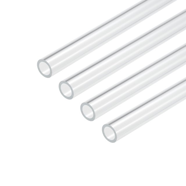 Acrílico Tubo Transparente Rígido Redondo Tubo 10mm ID 14mm OD 10 para Lámparas y Linternas, Agua Refrigeración Sistema 4uds