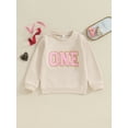 thumbnail image 2 of Bagilaanoe Little Girl Casual Sweatshirt Toddler Long Sleeve Letter Print Pullover 1T 2T 3T 4T 5T 6T 7T Kids Loose Tee Tops, 2 of 9