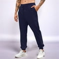 thumbnail image 5 of HOWPAY Baggy Sweatpants for Men Solid Color Straight Leg Casual Loose Fit Jogger Pants with Pockets and Drawstring Lightweight Sweat Pants Navy M, 5 of 9