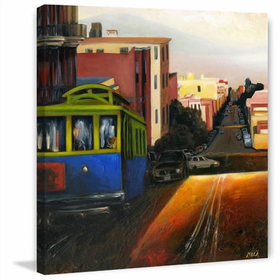 "Twilight in the City" Painting Print on Wrapped Canvas