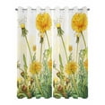 thumbnail image 2 of nqOlkjepod Outdoor Curtains for Patio Waterproof, Yellow Ombre Floral Outdoor Privacy Panels Grommet, Watercolor Botanical Blackout Outside Curtains for Porch/Cabana/Pergola 54"x108", 2 Panels, 2 of 8