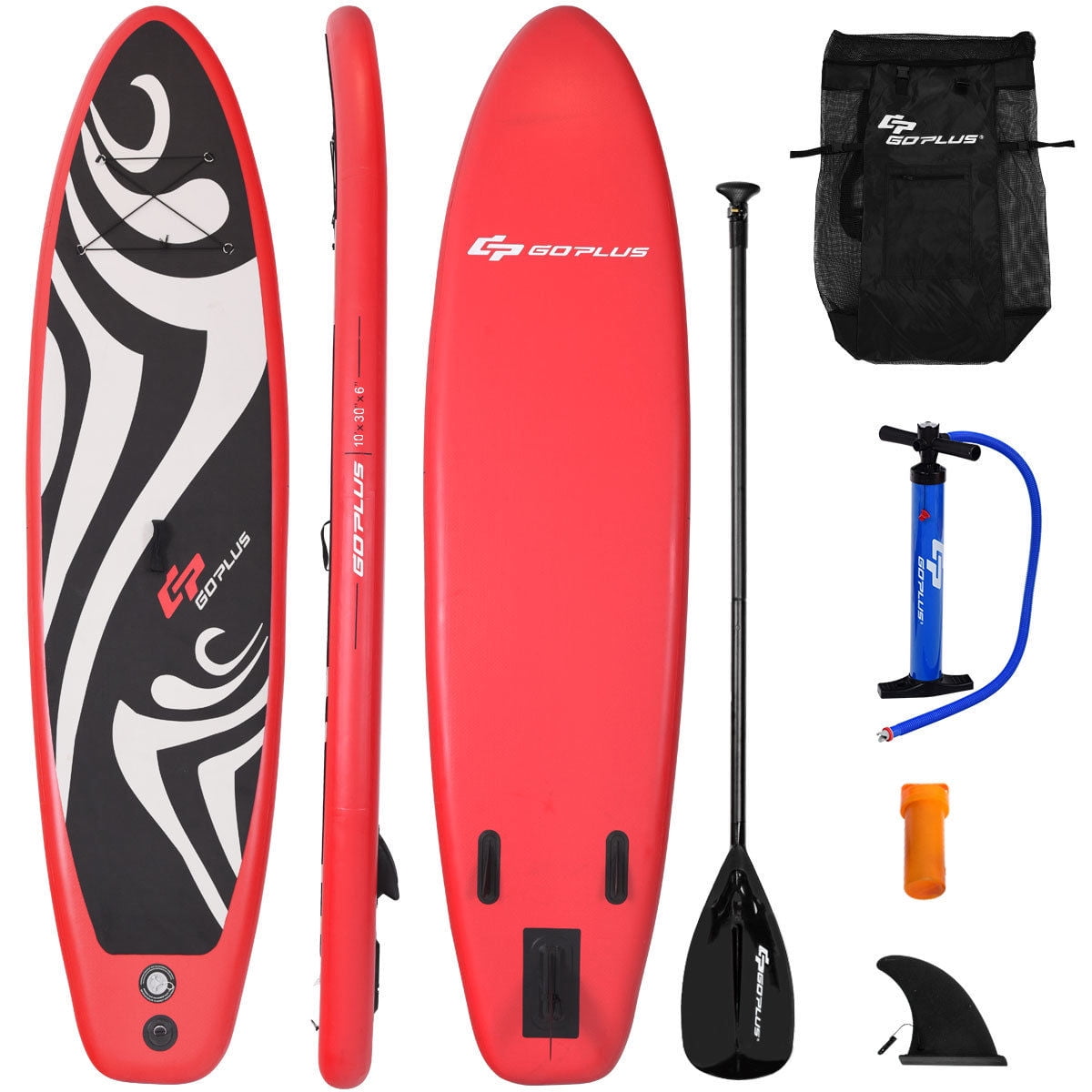 Goplus 10' Inflatable Stand up Paddle Board Surfboard SUP W/ Bag ...