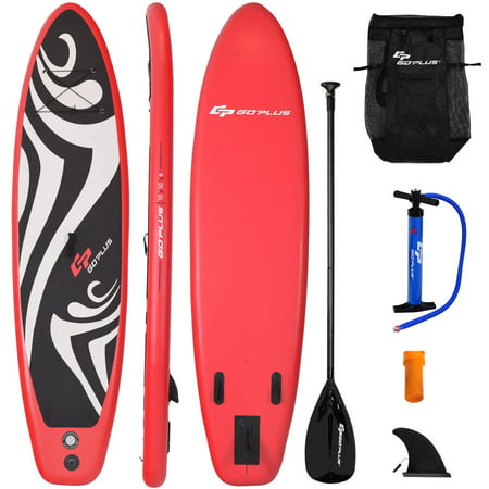 Goplus 10' Inflatable Stand up Paddle Board Surfboard SUP W/ Bag Adjustable Fin