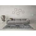 thumbnail image 3 of Ahgly Company Indoor Round Abstract Gray Modern Area Rugs, 5' Round, 3 of 4
