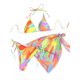 thumbnail image 2 of Traje de baño de cuello halter para mujer, bikini para fiestas en la piscina, amarillo amarillo pequeño, 2 of 7