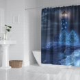 thumbnail image 2 of Red Christmas Bath Curtain,Colorful Balls Pine Trees Snowflake Bathroom Curtain Hotel Luxury Style Bathroom Curtains for Campus Bathroom Decor Christmas, 2 of 5