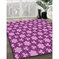 thumbnail image 3 of Ahgly Company Machine Washable Indoor Rectangle Transitional Dark Magenta Purple Area Rugs, 5' x 7', 3 of 7