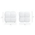 thumbnail image 6 of Jennifer Taylor Home Pixel 21" Oversized Square Tufted Pouf Ottoman, Almond White Chenille, 6 of 6