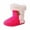 Hot Pink, variant on Winter Girls Boots For Kids Soft Sole Slip Warm Lined Children Boot Shoes With Adjustable Closure For Outdoor Activities,Classic Ankle Boots Sizes 9 Little Kid(2.5-3 Years)