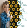 thumbnail image 3 of Blackout Kids Curtains,Black Sunflower Childrens Insulated Curtains Set Of 2,Bedroom Essentials,Toddler Room Decor 42x63in(106x160cm), 3 of 4