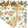 thumbnail image 2 of Violet Linen European Garden Fruits Pattern, Polyester Woven Printed Fabric, Beige/Multi, 60" X 36" / 30" X 36" 3-piece Curtain Tier and Valance Set, 2 of 6