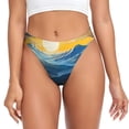 thumbnail image 1 of Balery Elegant Sunset Sunflower Tangas de Algodón para Mujer con Estampado – Ropa Interior Sexy, Transpirable, G-string-Large, 1 of 6