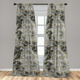 thumbnail image 4 of Ambesonne Geometric Curtains, Gold Cubes 3D Style Art, Pair of 28"x84", Dark Yellow and Pale Grey, 4 of 5
