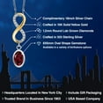 thumbnail image 2 of Gem Stone King 925 Silver and 10K Yellow Gold Red Rhodolite Garnet and Lab Grown Diamond Pendant Necklace for Women | 1.43 Cttw | Gemstone January Birthstone | Oval 8X6MM | With 18 inch Chain, 2 of 6