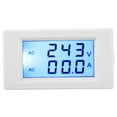 thumbnail image 4 of Ampere Meter, AC Ammeter Blue Backlight Current Meter, Dual Display AC80-300V For 1% ± 2-Digit Accuracy 0-50A 0-100A Instrument White, 4 of 8