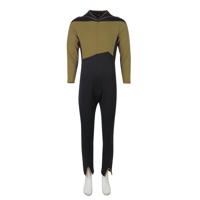 Disfraz de Star The Next Generation Trek JL Picard, uniformes de la Flota Estelar, mono dorado TNG, disfraz de Halloween ST para hombres, accesorioamarilloMETRO Deng Xun unisex