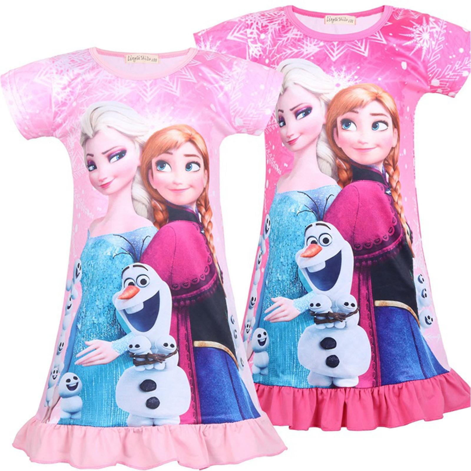 Sebneei Kids Girls Nightdress Frozen Elsa Anna Princess Summer Cartoon Pyjamas Pjs Dress Other