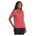 thumbnail image 4 of Port Authority Women's Short Sleeve Silk Touch Classic Polo Shirt Hibiscus Large, 4 of 4