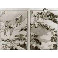 thumbnail image 2 of Hokusai 24x19 White Modern Wood Framed Museum Art Print Titled - Pilgrims On A Snow Covered Bridge, 2 of 4