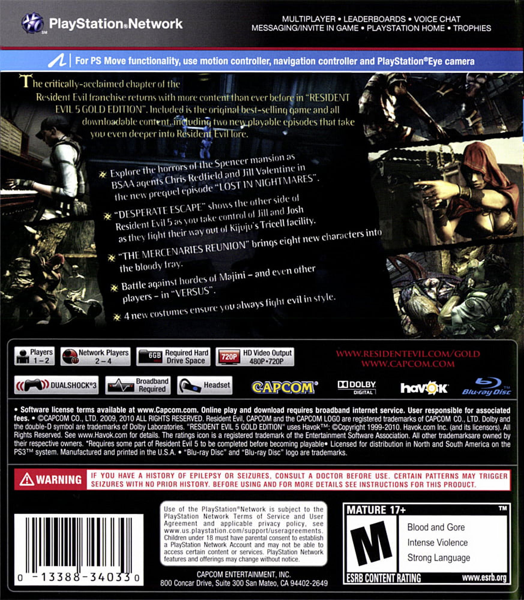 Sony Playstation 3 (PS3) Biohazard 5 (Resident Evil 5) LIMITED EDITION –  RetroPixl