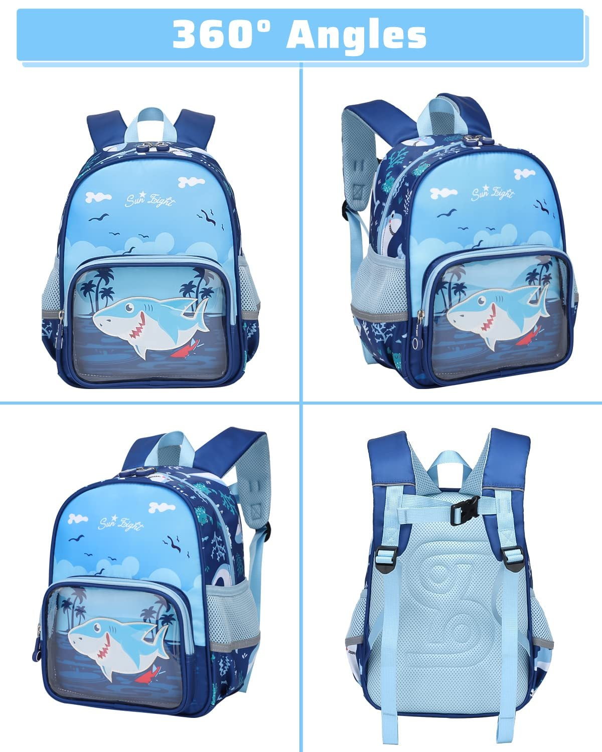 CLUCI Kids Backpack for Boys&Girls Bookbags Preschool Backpack Toddler  Daycare School Bag Elementary Kindergarten Lightweight Waterproof Blue  Dinosaur