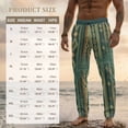 thumbnail image 7 of Yuyamidu Green Western Aztec ens Linen Pants Drawstring Casual with Pockets Lightweight Travel Trousers Loose Fit Breathable Summer Beach Pants Western Aztec Outfits, Size XL, 7 of 7