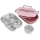 thumbnail image 3 of Haofy Caja Bento, Fiambrera de Acero Inoxidable 304, Caja Bento con Compartimentos, Caja Bento Portátil de 4 Rejillas, Recipiente de Almacenamiento de Alimentos para Estudiantes Y Adultos(Rosa) Ecomeon no, 3 of 6