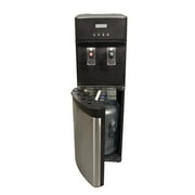 Igloo Stainless Steel Hot, Cold & Room Water Cooler Dispenser, Holds 3 & 5 Gallon Bottles, 3 Temperature Spouts, No Lift Bottom Loading, Child Safety Lock, Black/Stainless