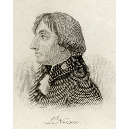 Vice Admiral Horatio Nelson Lord Nelson 1St Viscount Nelson 1St Duke Of Bront 1758 - 1805 British Naval Commander From The Book Crabbs Historical Dictionary Published 1825 Canvas Art - Ken Welsh Desi