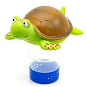 WWD POOL Chlorine Floater, Turtle Floating Pool Chlorine Dispenser Fits 3" Chlorine Tablets for Pool, Bromine Holder
