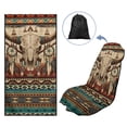 thumbnail image 5 of Xixirimido Car Seat Cover Front Seat Sweat Towel Bucket Seat Covers for Cars SUV Trucks for Gym Workout Running Swimming Beach Hiking, Aztec Tribal Elk Skull Dreamcatcher, 2Pack, 5 of 8