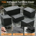 thumbnail image 6 of Poteban Outdoor Patio Furniture Set, Rocking Swivel Chair, 9 Pieces Wicker Rattan Sectional Furniture for Backyard (Khaki), 6 of 13