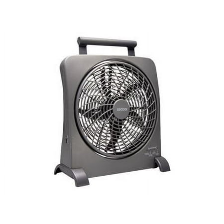 O2 Cool Smartpower Fan With Usb Port 10 In. Gray Ac