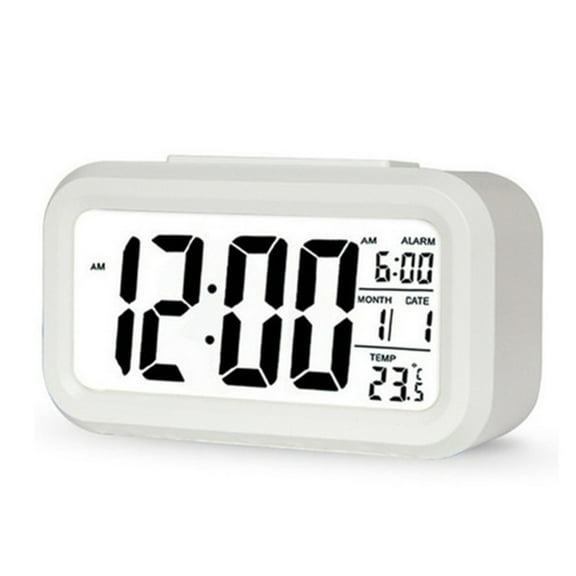 Alarm Clock Battery Operated Smart Night Light LCD Digital Clock Table And Bed Gifts