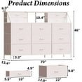 thumbnail image 2 of PUKAMI 72" Long Dresser for Bedroom, 13 Pink Fabric Drawers Dresser for Girls Closet, Wide Chest of Drawers with Two Open Shelves, Large TV Stand for 70,80 Inch TV, Wood Top, Pink, 2 of 16