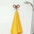 thumbnail image 2 of Bow-Knot Wall Hooks, Gold Brass Bow Shaped Screw Hooks for Coats Towels Hats, Retro Metal Hooks, Multi-Purpose Room Decor Hooks for Bathroom Bedroom Kitchen & Entryway Organization, 2 of 4