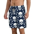 thumbnail image 2 of Logiee white arrow Skull Print Mens Swim Trunks Quick Dry Board Shorts,Breathable Hawaii Beach Shorts Swimwear Bathing Suits-3X-Large, 2 of 6