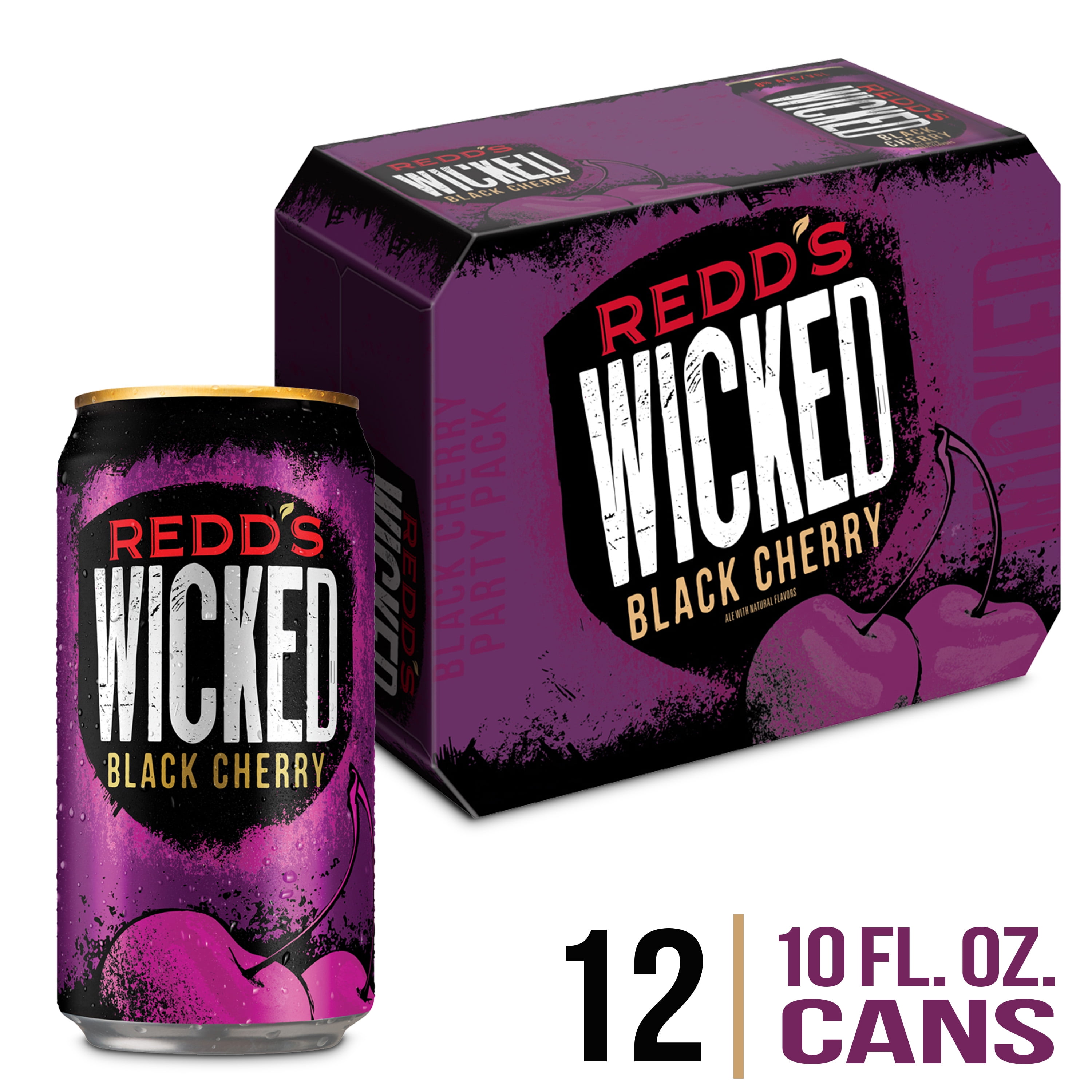 Redd S Wicked Black Cherry Ale Beer 12 Pack 10 Fl Oz Cans 8 Abv Walmart Com Walmart Com